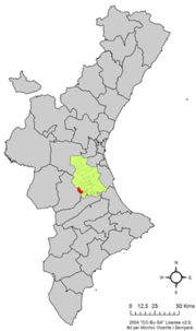 Localização do município de Sumacàrcer na Comunidade Valenciana