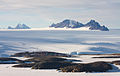 Australische Mawson Station auf Welch Island (Antarktika) vor der Küste des Mac-Robertson-Landes