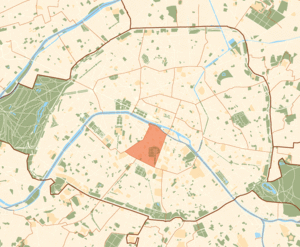 Karte der Pariser Arrondissements