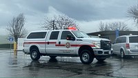 The Patterson-West Stanislaus fire chief on scene of the Westley Rest Area on the Interstate 5.