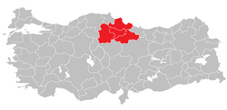 Location of سامسون ذیلی علاقہ Samsun Subregion