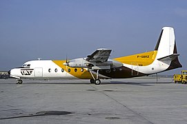 Fokker F227B de la TAT en 1981 aux couleurs d'Air Rouergue