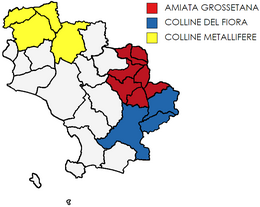 Unione di comuni montana Colline Metallifere – Mappa