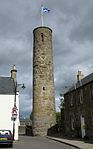 School Wynd, Abernethy Round Tower With Symbol Stone At Base