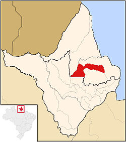 Location of Pracuúba in Amapá