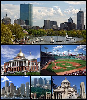 Medurs: Back Bay sedd från Charles River, Fenway Park, Christian Science Church, Boston Common och Downtown Crossing, Financial District sett från Boston Harbor, samt Massachusetts State House.