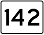 Route 142 marker