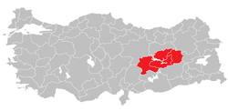 Location of مالاطیہ ذیلی علاقہ Malatya Subregion