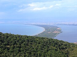 View of Giannella's tombolo