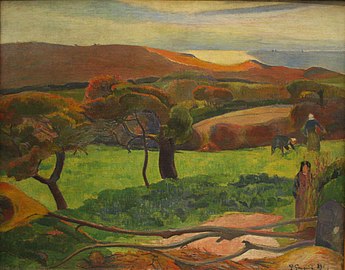 Paul Gauguin, Fields by the Sea, 1889