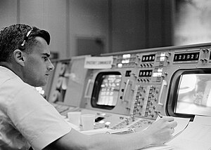 Roger Chaffee in mission control