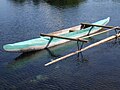 Image 24A common fishing canoe va'a with outrigger in Savaiʻi island, Samoa, 2009 (from Polynesia)