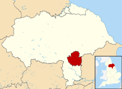 ノース・ヨークシャー内の位置の位置図