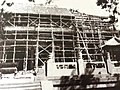 1956年，泰安文物部門修繕岱廟天貺殿施工現場