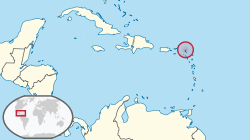 Location of Anguilla (Buyuk Britaniya)