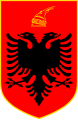 Arfbais Albania(lliw ar liw)