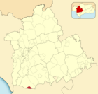 Расположение муниципалитета Эль-Куэрво-де-Севилья на карте провинции
