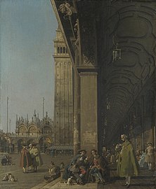 La place Saint-Marc et la colonnade des Procuratie Nuove, vers 1756 National Gallery[10]