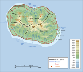 Topografická mapa ostrova