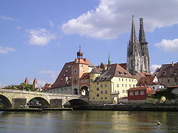 Historické centrum na břehu Dunaje