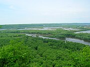 Einmündung des Wisconsin River in den Mississippi