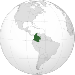 Map showing Colombia