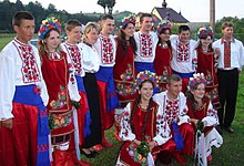 Carpatho-Rusyn sub-groups - Transcarpathian Rusyns in original goral folk-costumes from Maramureş ..jpg