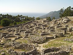 Delni pogled v Santa Tegra oppidum, A Guarda (Galicija)