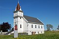 Lutheran church on Sletta, Radøy, built 1908 to 1922 in Brampton, North Dakota, and moved as a gift from Norwegian emigrants in the United States in 1997.