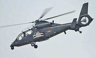 珠海エアショー2012において低空飛行を試みるZ-19