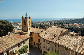 The old village of Haut-de-Cagnes as seen from the château