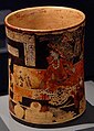 Імператор у шкурі ягуара, розпис на посудині, культура мая, 700-800-х роки
