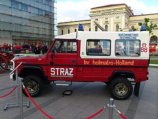 Honker in fire engine version. This fire engine served for many years in one of the SOPiRG ArcelorMittal Polska fire fighting units.