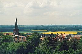 Панорам на Берген на Риген кон Штралзунд (југозапад)