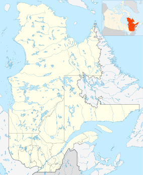 Map showing the location of Saguenay Fjord National Park