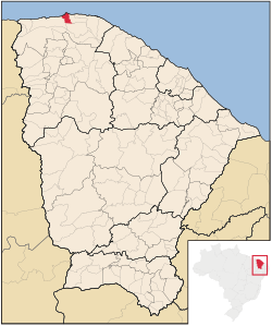 Localização de Jijoca de Jericoacoara no Ceará