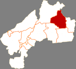 斉斉哈爾市中の克山県の位置