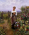 La petite jardiniere by Daniel Ridgway Knight