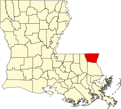 Location within the U.S. state of Louisiana