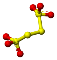 Image façon boule et bâton de l'ion tétrathionate