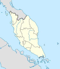 新山市在马来西亚半岛的位置