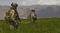 3rd SFG(A) operators in MultiCam uniforms armed with M4A1 carbines walking in the Farah Province of Afghanistan, April 2009.