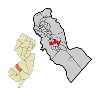 Lindenwold highlighted in Camden County. Inset: Location of Camden County in the State of New Jersey.