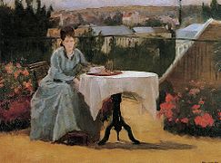 4_Arratsaldeko tea edo Tea terrazan (Pontoise), bilduma partikularra, 1877–1878
