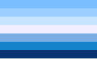 Flag of seven blue, white and blue stripes