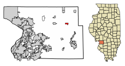 موقعیت الحمبرا، ایلینوی در نقشه