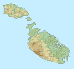 Hagar Qim på kartan över Malta