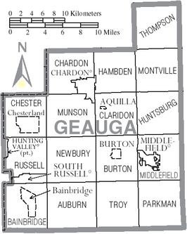 Kaart van Geauga County