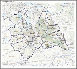 Kaart van de provincie Utrecht