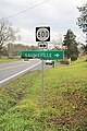 Directional sign for Saumsville, Virginia